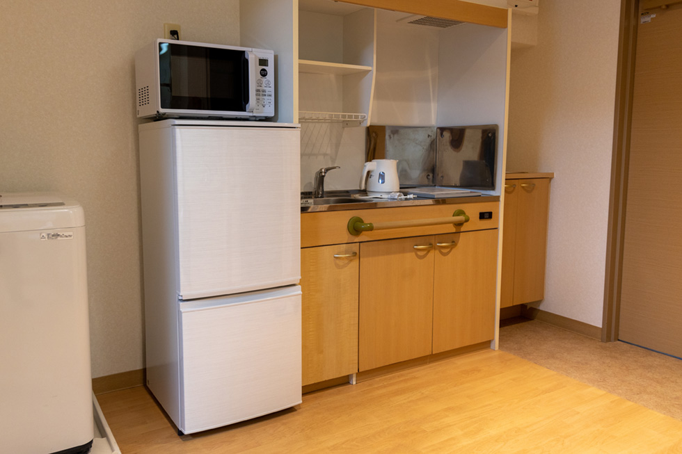 寮のキッチン